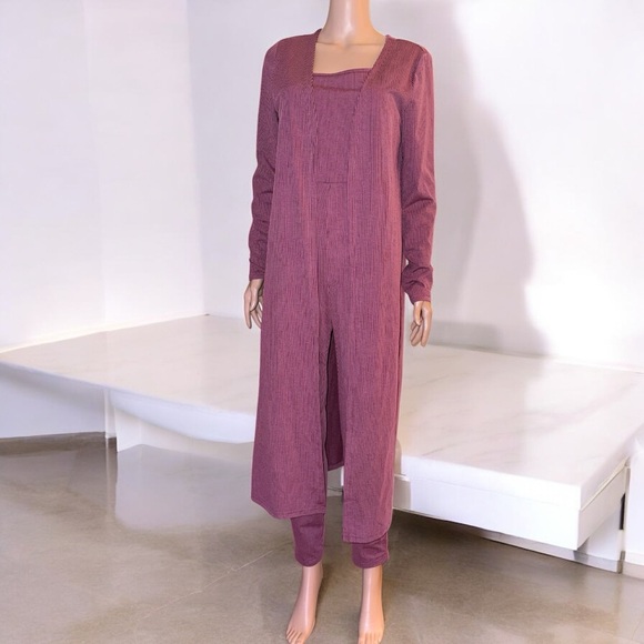 SHEIN Women’s Ribbed Jumpsuit & Cardigan Two-Piece Set - Picture 2 of 16